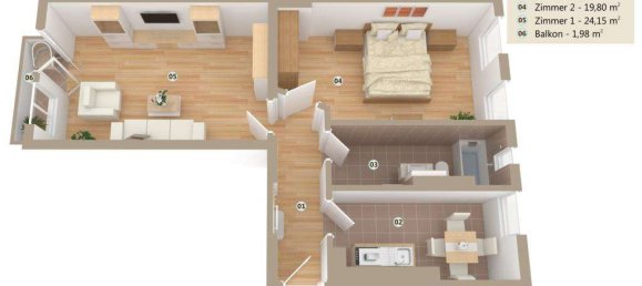 Apartamento T2 em Moabit, Germany N.º 52043 4