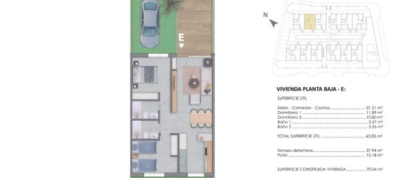 2 bedrooms Bungalow in Pilar de la Horadada, Spain No. 9511 14