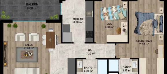 Appartement 2+1 à Aksu, Turkey No. 32780 12