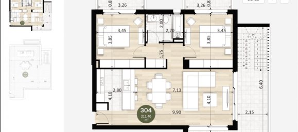 Ático de 2 dormitorios en Limassol, Cyprus No. 23498 9