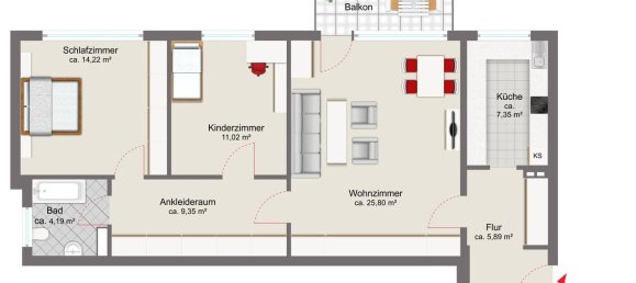 3 rooms Apartment in Ebersberg, Germany No. 259637 13