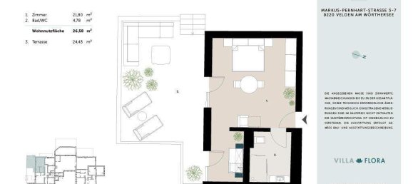 1-salle Propriété commerciale à Velden am Worther See, Austria No. 106228 3