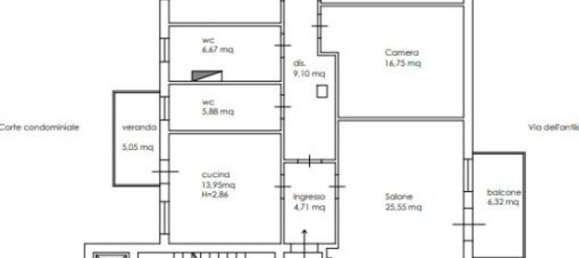 4 rooms Apartment in Palermo, Italy No. 207908 3