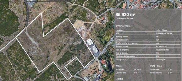  قطعة أرض في Sintra, Portugal 85920متر مربع رقم 61438 9