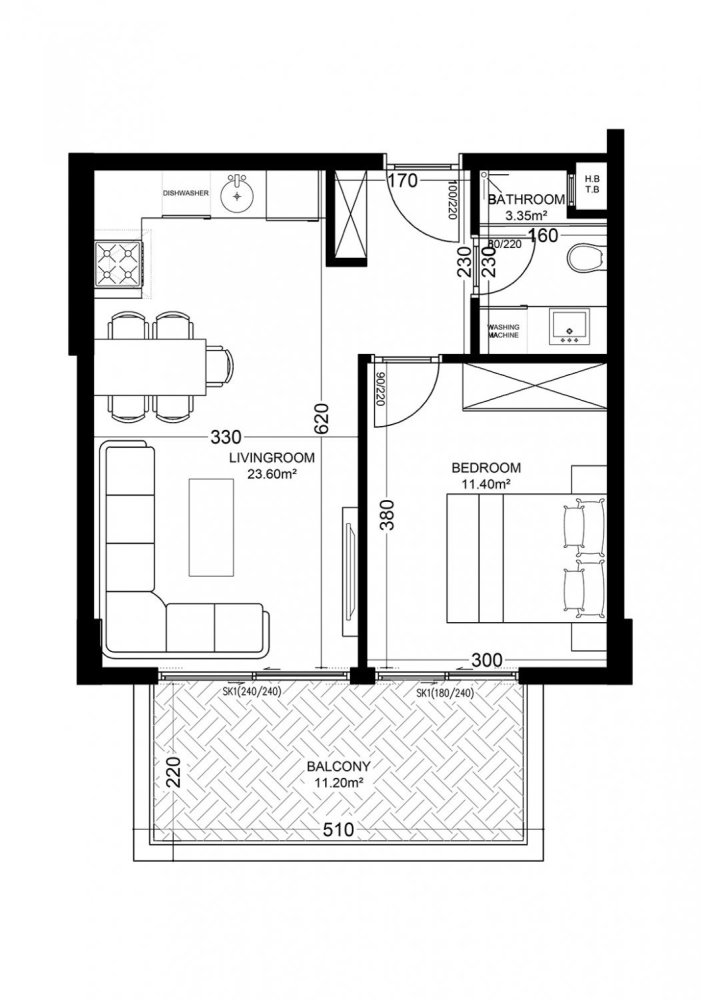 Wohnung 1+1 in Yekta Golden Valley, Oba, Turkey, Nr. 37745 1