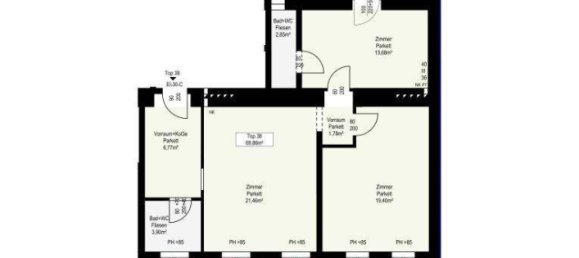 3 rooms Apartment in Leopoldstadt, Austria No. 243735 2