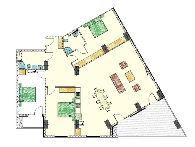 Apartamento de 3 dormitorios en Tbilisi, Georgia No. 187