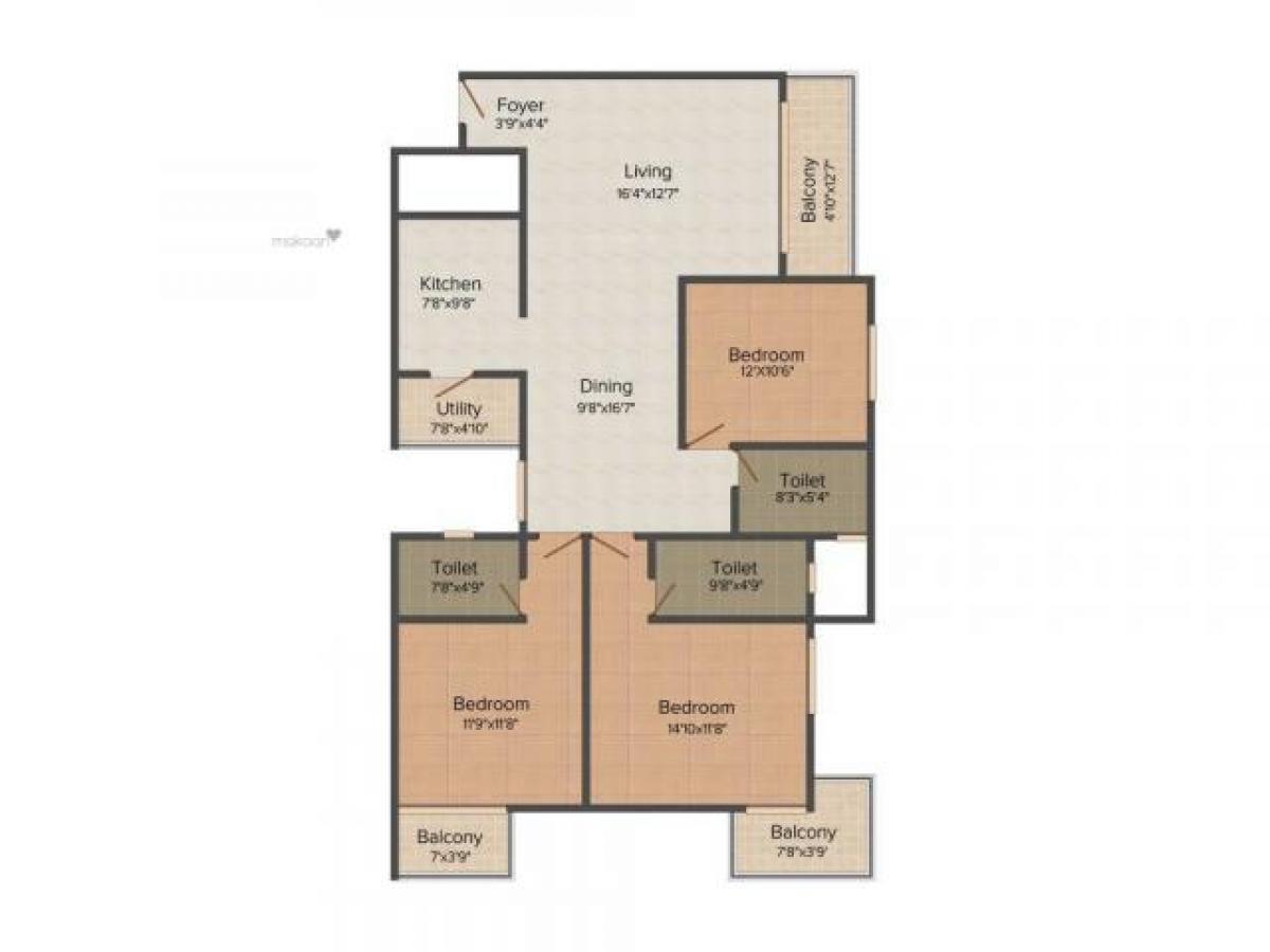 3 Schlafzimmer Haus in Bangalore, India, Nr. 3577