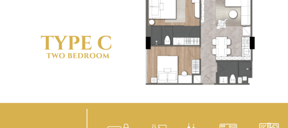 شقة 2 غرف نوم  في Wyndham Fantasea Condo Chalong Chalong, Thailand رقم 32629 2