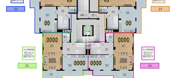 Wohnung 3+1 in Oba, Turkey, Nr. 3434 4