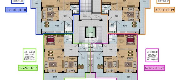 Wohnung 3+1 in Oba, Turkey, Nr. 3434 5