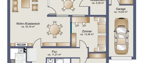 Бунгало с 2 спальнями в Бремен, Германия № 20184 21