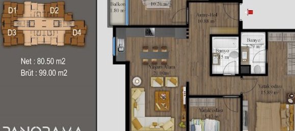 3 bedrooms Apartment in Mersin, Turkey No. 15450 6