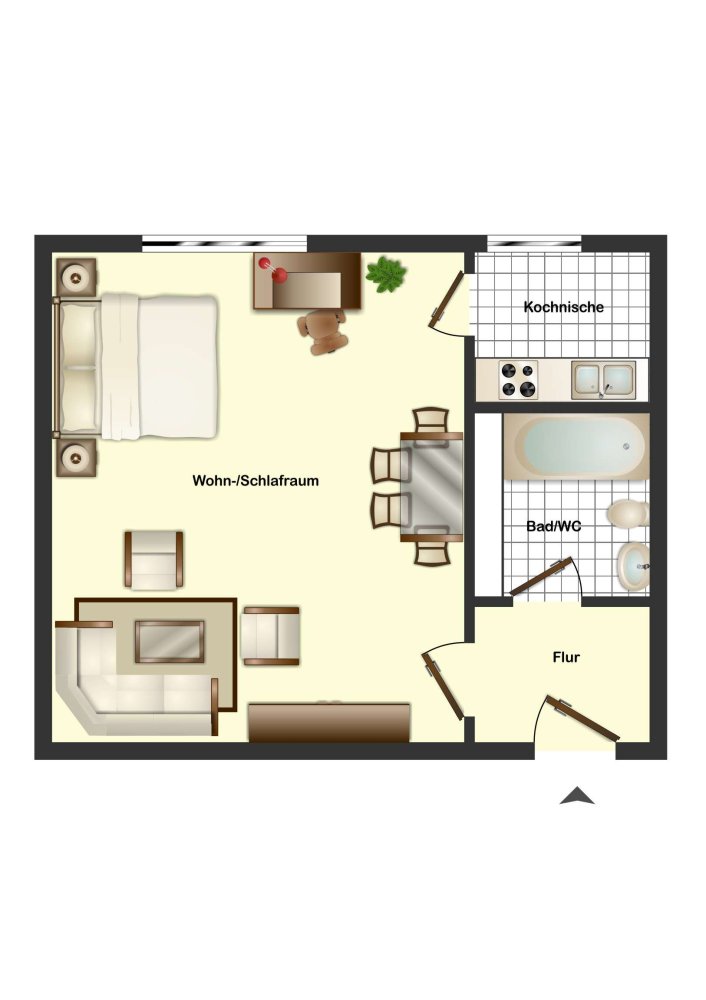 Студия в Мюнхен, Германия № 124935