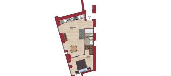 2 rooms Apartment in Rome, Italy No. 200919 10