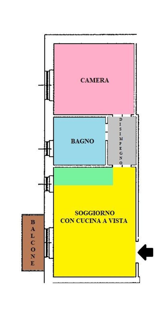 2-Zimmer Wohnung in Vimodrone, Italy, Nr. 10041
