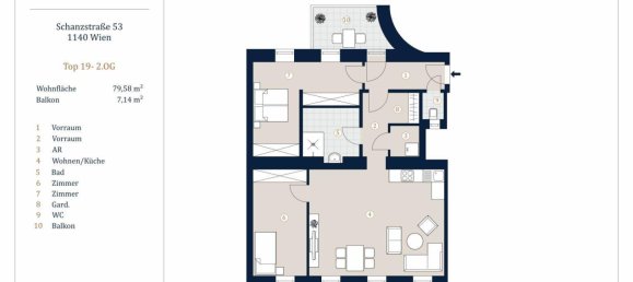 3-Zimmer Wohnung in Penzing, Austria, Nr. 182300 10
