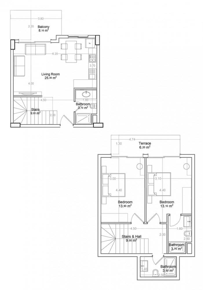 بانتهاوس 2+1 في Yekta Green Life Gazipasa Residence, Gazipasa, Turkey رقم 39584 1