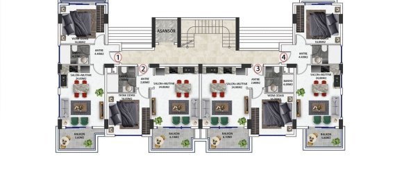 Apartment 1+1 in Konakli, Turkey No. 31289 3