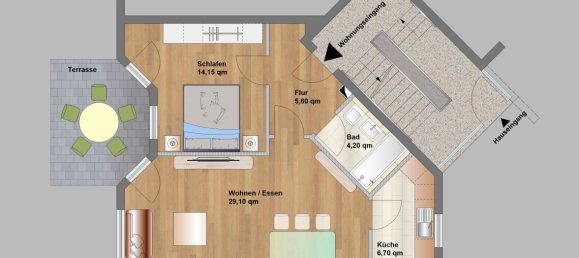 1 غرف نوم شقة في Darmstadt, Germany رقم 218906 5
