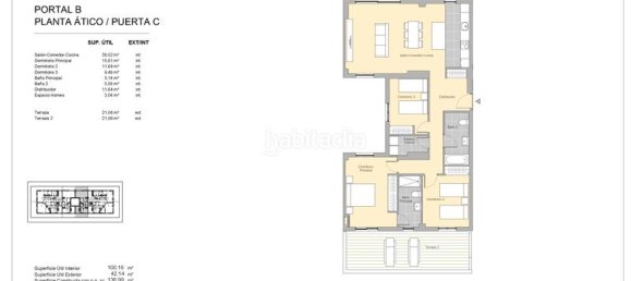 Ático de 3 dormitorios en Paterna, Spain No. 158068 2