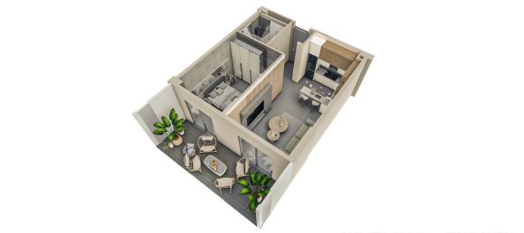 Квартира 1+1 в Алтынташ, Турция № 18179 2