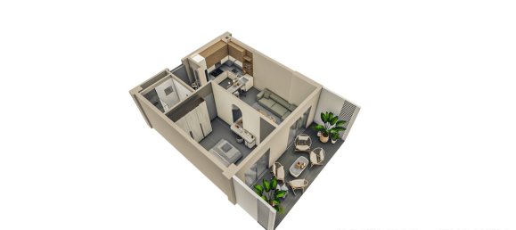 Квартира 1+1 в Алтынташ, Турция № 18179 4