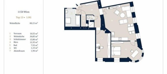 3 rooms Apartment in Rudolfsheim-Funfhaus, Austria No. 214753 13