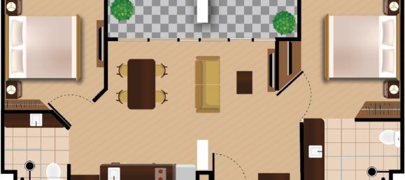 Кондоминиум с 2 спальнями в Harmonia City Garden, Чонбури, Таиланд № 30144 2