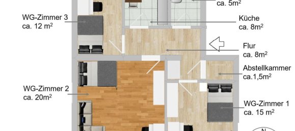 3 rooms Apartment in Dachau, Germany No. 9255 2