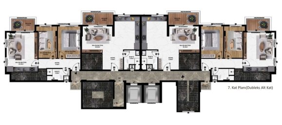 Квартира 1+1 в Конаклы, Турция № 31288 21