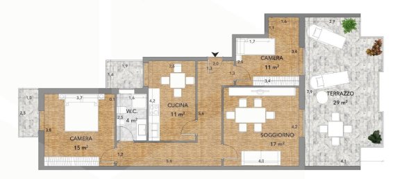 Ático de 3 habitaciónes en Bari, Italy No. 24752 5