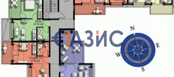 1 غرف نوم شقة في Sveti Vlas, Bulgaria رقم 178 28