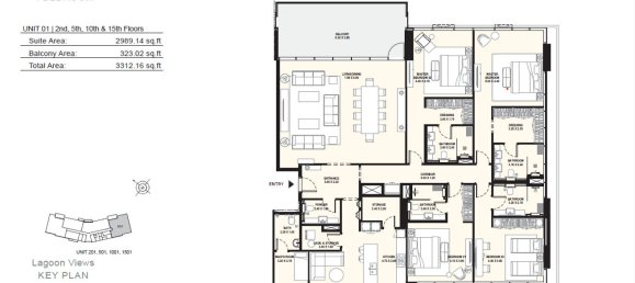 4 Schlafzimmer Wohnung in Mohammed Bin Rashid City, UAE, Nr. 99411 12