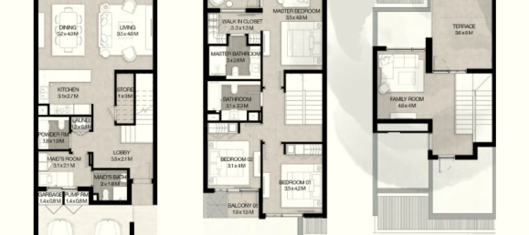 Adosado de 3 dormitorios en Dubai, UAE No. 121192 9