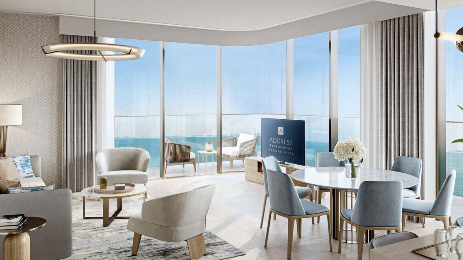 Квартира с 2 спальнями в Address Residences Marassi Vista, Манама, Бахрейн № 1429