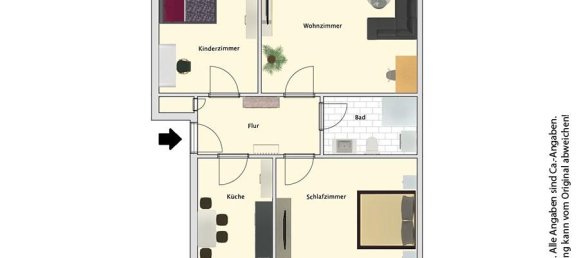 Квартира с 3 комнатами в Вильгельмсхафен, Германия № 64467 11