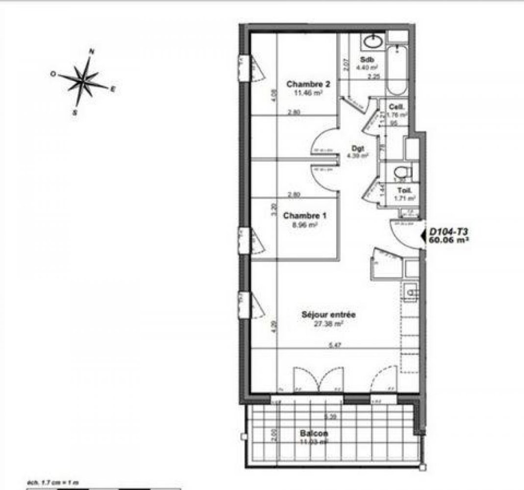 2 chambres Condo à Bonneville, France No. 33213