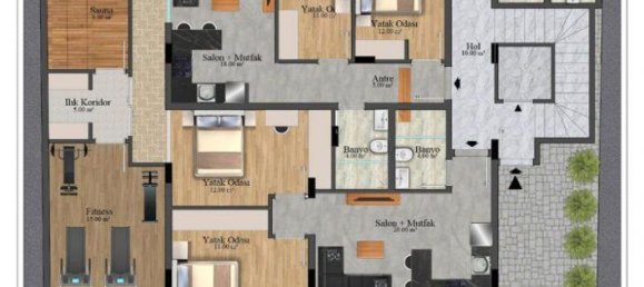 Ático de 2 habitaciónes en Alanya, Turkey No. 9738 4