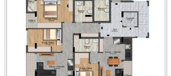 Ático de 2 habitaciónes en Alanya, Turkey No. 9738 5