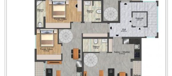 Ático de 2 habitaciónes en Alanya, Turkey No. 9738 7