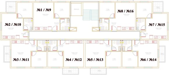 Квартира 1+1 в Конаклы, Турция № 31295 20