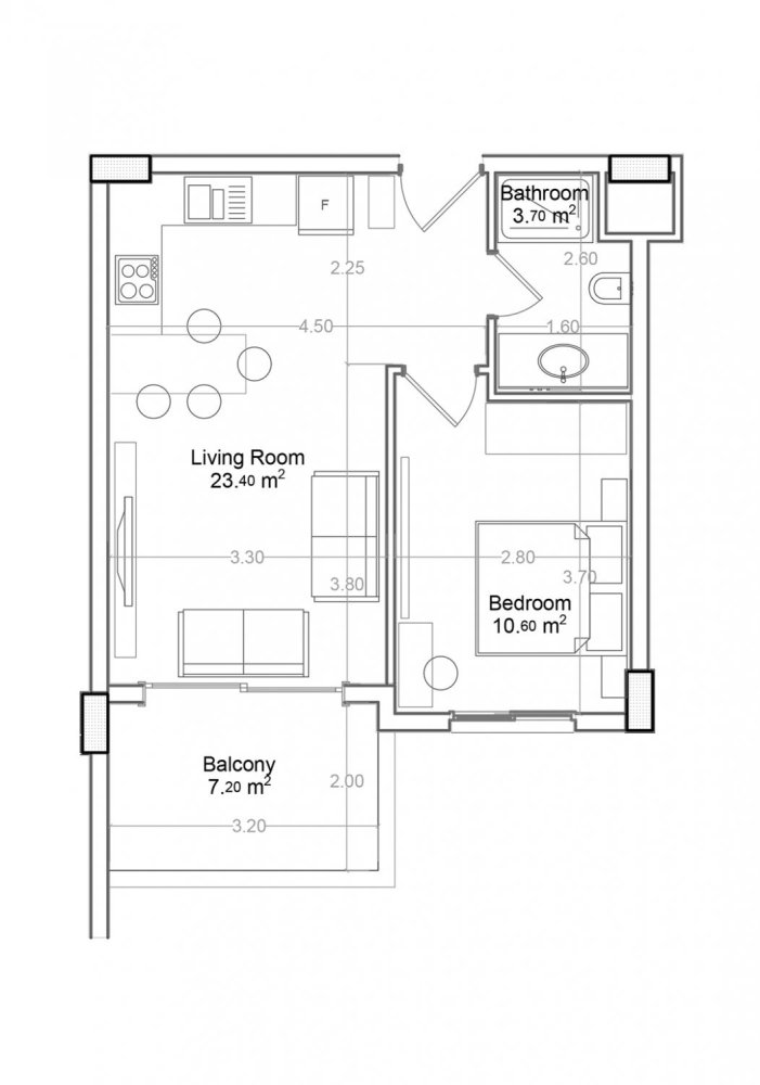 Apartment 1+1 in Yekta Green Life Gazipasa Residence, Gazipasa, Turkey No. 39501 1