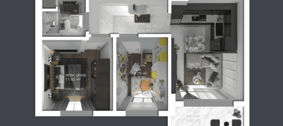 Wohnung 2+1 in Alanya, Turkey, Nr. 23206 20