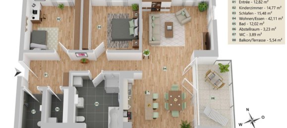 Квартира с 2 спальнями в Вольфсбург, Германия № 264920 6