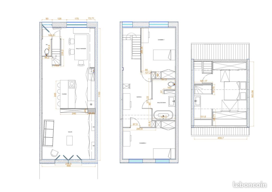 Casa de 3 dormitorios en La Madeleine, France No. 90809