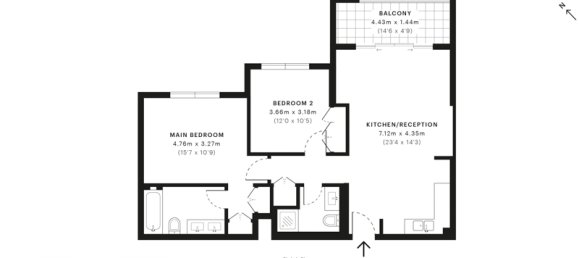 Apartamento de 2 dormitorios en Town Square, UAE No. 4116 13