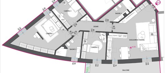 4-Zimmer Wohnung in Bergamo, Italy, Nr. 220771 24