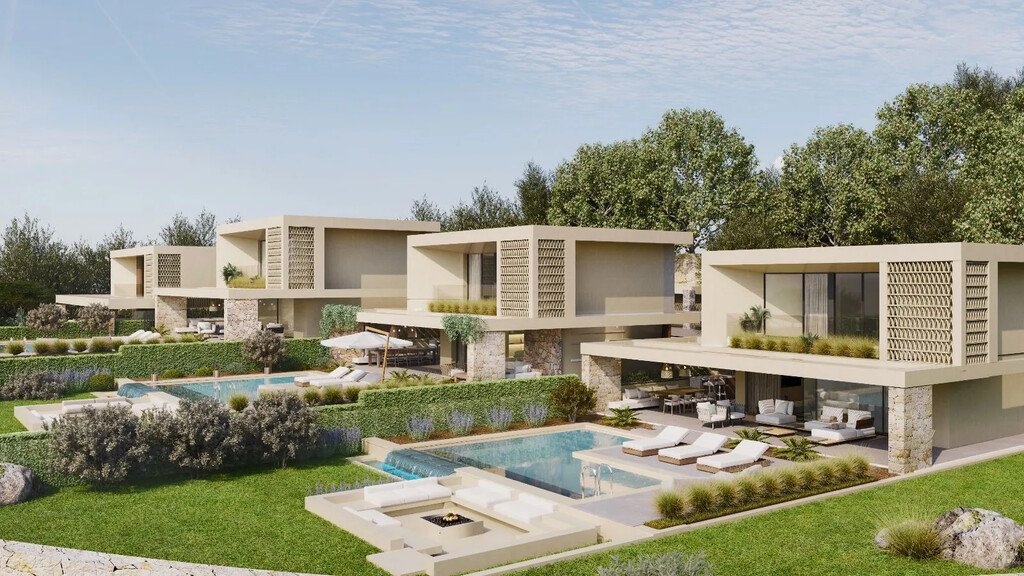 Вилла с 4 спальнями в Халкидики, Греция № 52108