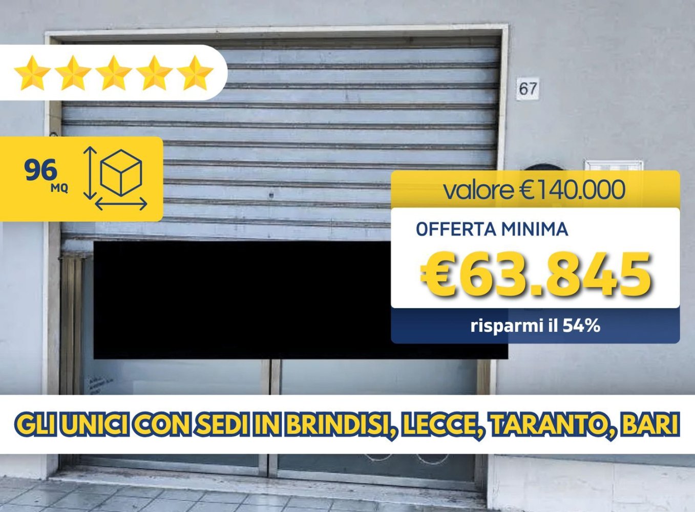 Gewerbliche Immobilie in Brindisi, Italy 93m², Nr. 381336
